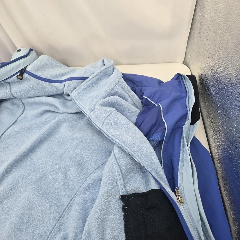 L. L. Bean Women’s 3-in-1 Interchange Jacket Fleece Liner Blue Hooded Size‎ SM.